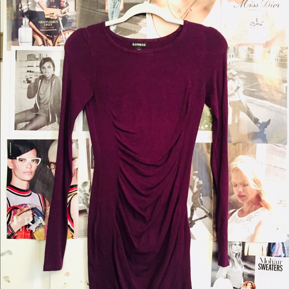 Express bodycon knit dress.